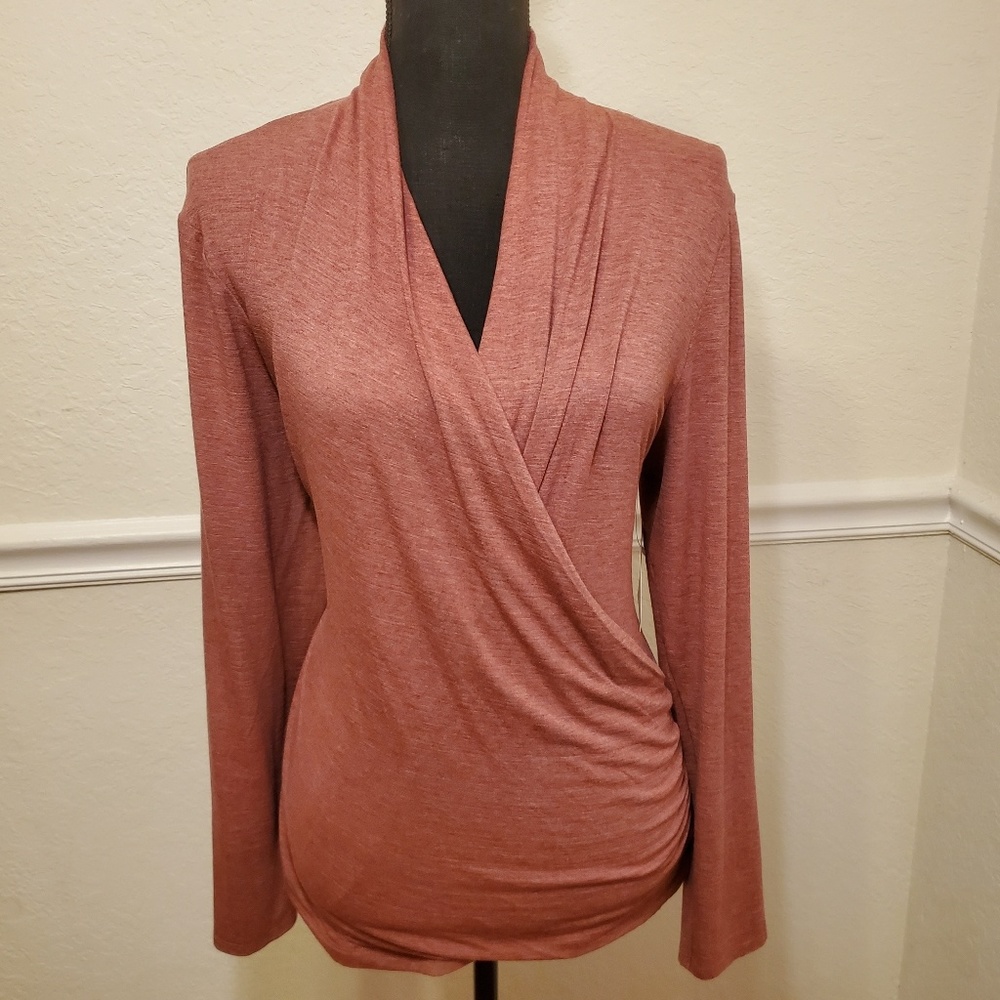 Christian Siriano Pink Long Sleeve Shirt